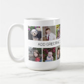 12 Photo Instagramコラージュと1ラインの文字 コーヒーマグカップ (左)