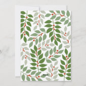 12 Photo Merry Christmas with sage botanical back シーズンカード (裏面)