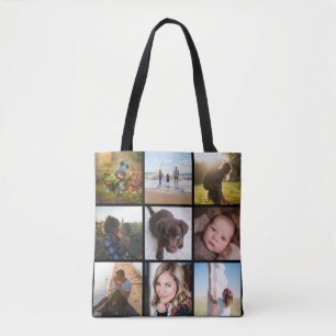 12 SquareフォトコラージュまたはInstagram写真 トートバッグ