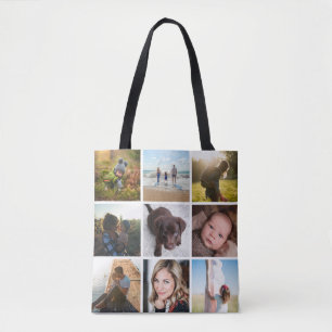 12 SquareフォトコラージュまたはInstagram写真 トートバッグ