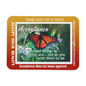12 step acceptance magnet 26 butterflies マグネット (横)