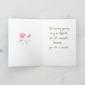 12 Step Adiction Recovery HOPE Watercolor Flower カード (内部)