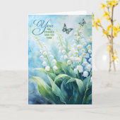 12 Step Encouragement Lily of the Valley Garden カード (黄色い花)
