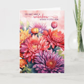 12 Step Encouragement Rainbow Chrysanthemums カード (正面)