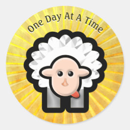 12-Step Lamb in Sunshine パーソナライズされた - ラウンドシール