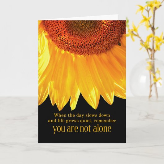 12 Step Recovery Encouragement Sunflower カード (黄色い花)