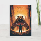 12 Step Recovery Faith Bigger than your Fear Bear カード (正面)