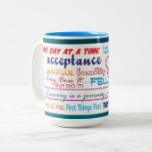 12 step recovery slogans mug 25z3c ツートーンマグカップ (正面左)