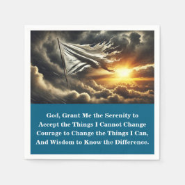 12 Step Surrender Flag | Custom AA Prayer スタンダードカクテルナプキン