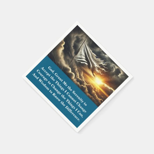 12 Step Surrender Flag | Custom AA Prayer スタンダードカクテルナプキン (角)