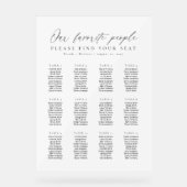 12 Tables Favorite People Acrylic Seating Chart アクリルサイン (正面)