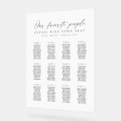 12 Tables Favorite People Acrylic Seating Chart アクリルサイン (傾斜)