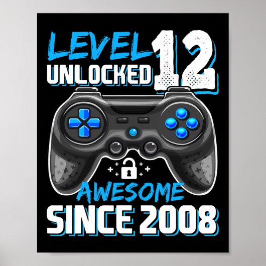 12 Unlocked 素晴らし 2008ビデオゲーム12誕生日 ポスター (正面)