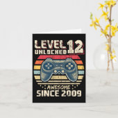 12 Unlocked 素晴らし 2009ビデオゲーム12誕生日 カード (黄色い花)