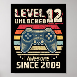 12 Unlocked 素晴らし 2009ビデオゲーム12誕生日 ポスター