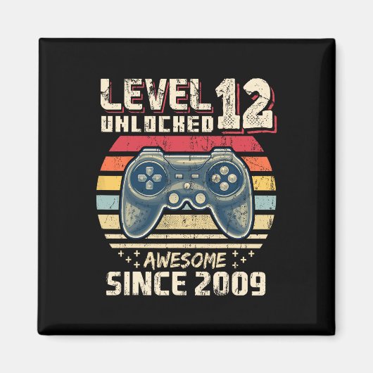 12 Unlocked 素晴らし 2009ビデオゲーム12誕生日 マグネット (正面)