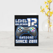 12 Unlocked 素晴らし 2011ビデオゲーム12誕生日 カード (黄色い花)