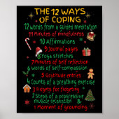 12 Ways Of Coping Funny Christmas Mental Health ポスター (正面)