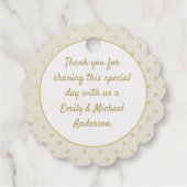 12 x光沢実在金箔ありがとうバプテスマ フェイバータグ (裏面)