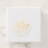 12 x光沢実在金箔ありがとうバプテスマ フェイバータグ (箱)