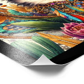 12"x12"ペットポートレートチワホアアートブラック フォトプリント            (角)