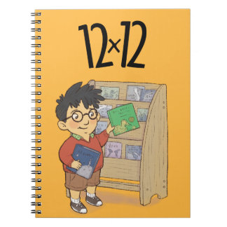 12 x 12棚少年スパイラルノートブックイエロー ノートブック