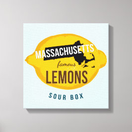12" x 12" Massachusetts Famous Lemons Canvas キャンバスプリント