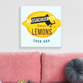 12" x 12" Massachusetts Famous Lemons Canvas キャンバスプリント (インサイチュ (リビング))