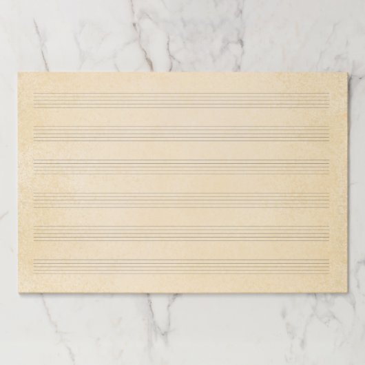 12 x 18インチの巨大なシート幅のルール音楽原稿 ペーパーパッド (正面)
