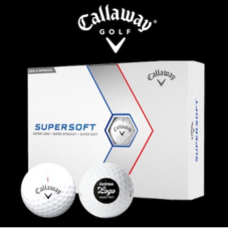 12 x Callaway Supersoft Custom Logo Golf Balls ゴルフボール