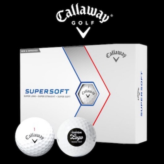 12 x Callaway Supersoft Custom Logo Golf Balls ゴルフボール