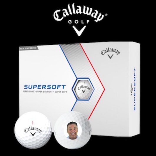 12 x Callaway Supersoft Custom Photo Golf Balls ゴルフボール