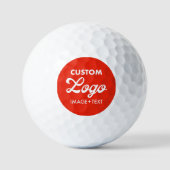 12 x Custom Logo Golf Balls - Promotional Business ゴルフボール (正面)