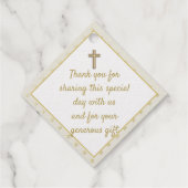 12 x FOIL 実在 Catholic Cross Thank You BAUTISMO フェイバータグ (裏面)