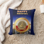 12 Year CUSTOM NAME Sober Anniversary Coin Award クッション (ブランケット)