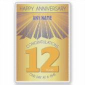 12 Year | Golden Ray 12 Step CUSTOM NAME シール (正面)