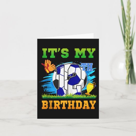 12 Year Old Boy Its My 12th Birthday Soccer Theme  カード (正面)