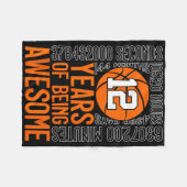 12 Years Of Being Awesome Sketll 12th Birthday  フリースブランケット (正面(横))