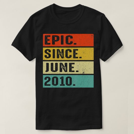 12 Years Old Epic Since June 2010 12th Birthday Gi Tシャツ (デザイン正面)