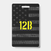 12B Combat Engineer Subdued American Flag バッジ (裏面)