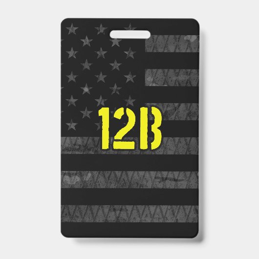 12B Combat Engineer Subdued American Flag バッジ (正面)