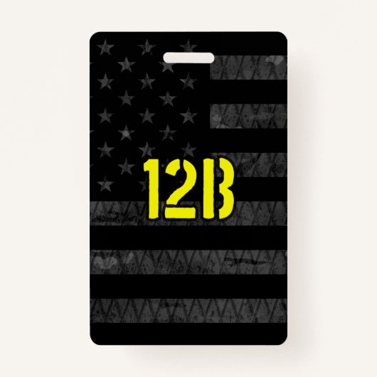 12B Combat Engineer Subdued American Flag バッジ (正面)