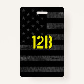 12B Combat Engineer Subdued American Flag バッジ (裏面)