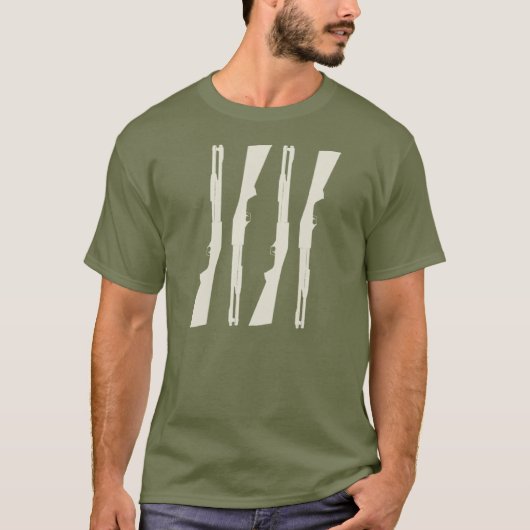 12GA散弾銃は=メロンをはね飛ばしました Tシャツ (正面)