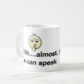 12ozコーヒーマグ白「今すぐ行け話る」 コーヒーマグカップ (正面左)