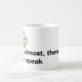 12ozコーヒーマグ白「今すぐ行け話る」 コーヒーマグカップ (中央)