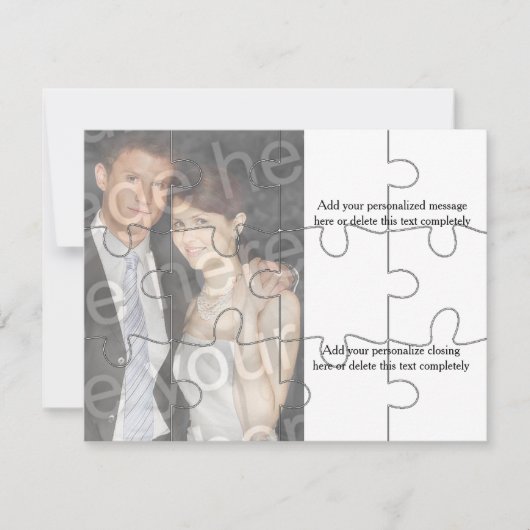 12pcカスタム写真「モック」パズル横招待状 招待状 (正面)