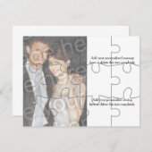 12pcカスタム写真「モック」パズル横招待状 招待状 (正面/裏面)