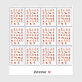 12pcs American Sign Language Alphabet Board, Asl シール (シート)
