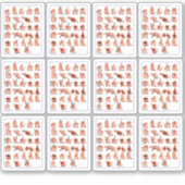 12pcs American Sign Language Alphabet Board, Asl  シール (正面)
